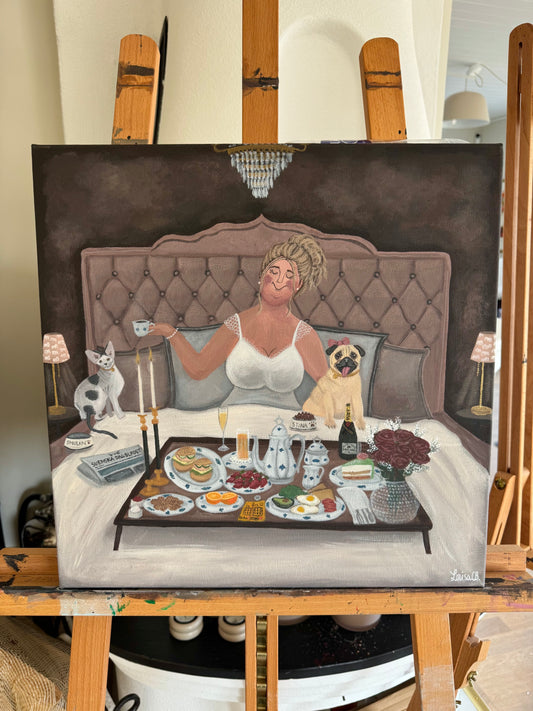 FineArt Print ”Frukost på Tanyas vis” 40x40cm