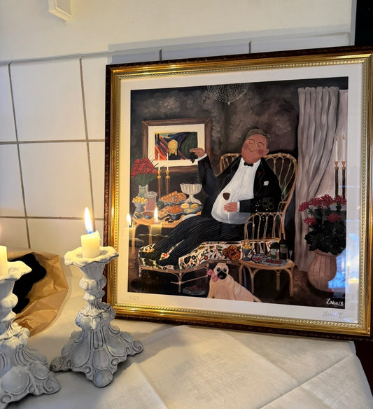 FineArt Print "Karl-Johan på hemester" 40x40cm