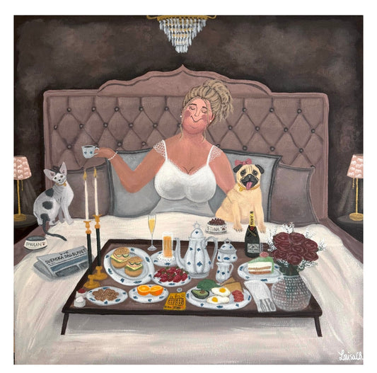 FineArt Print ”Frukost på Tanyas vis” 40x40cm