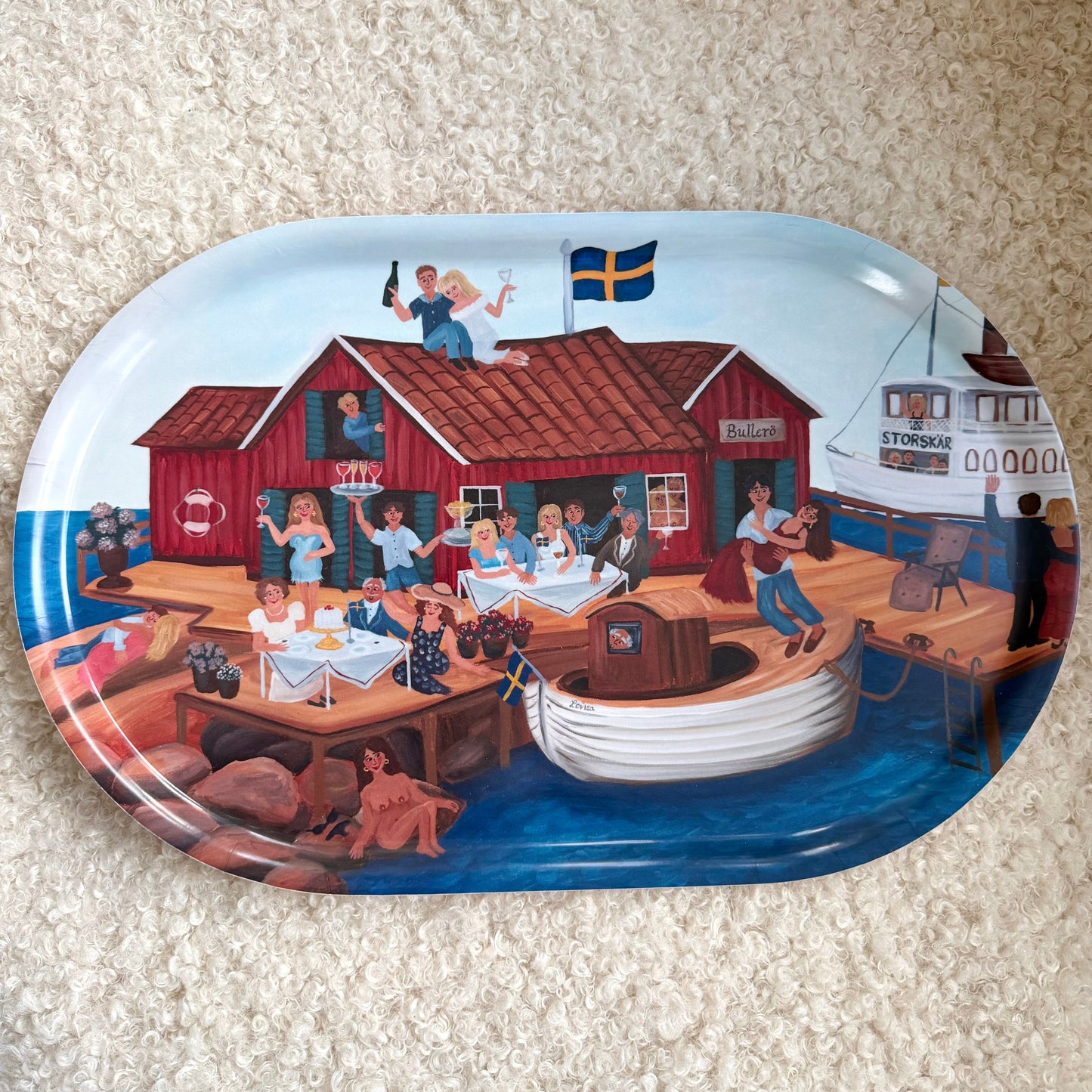 Serveringsbricka "Ljuva sommar på Bullerö"