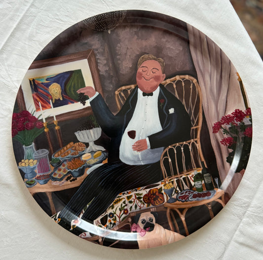 Serveringsbricka "Karl-Johan på hemester"