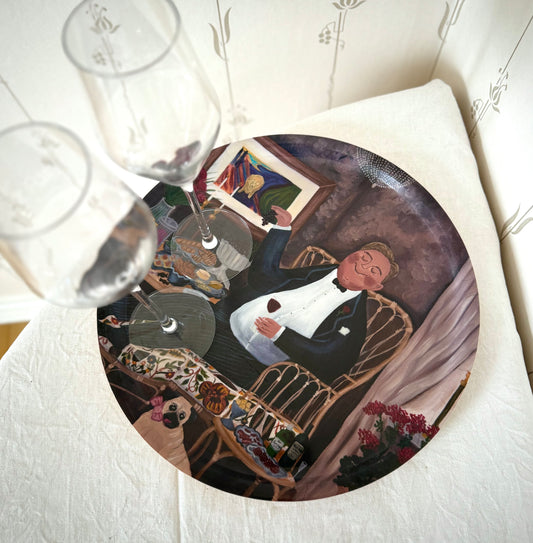 Serveringsbricka "Karl-Johan på hemester"