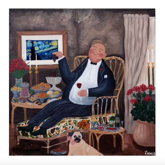 FineArt Print "Karl-Johan på hemester" 40x40cm